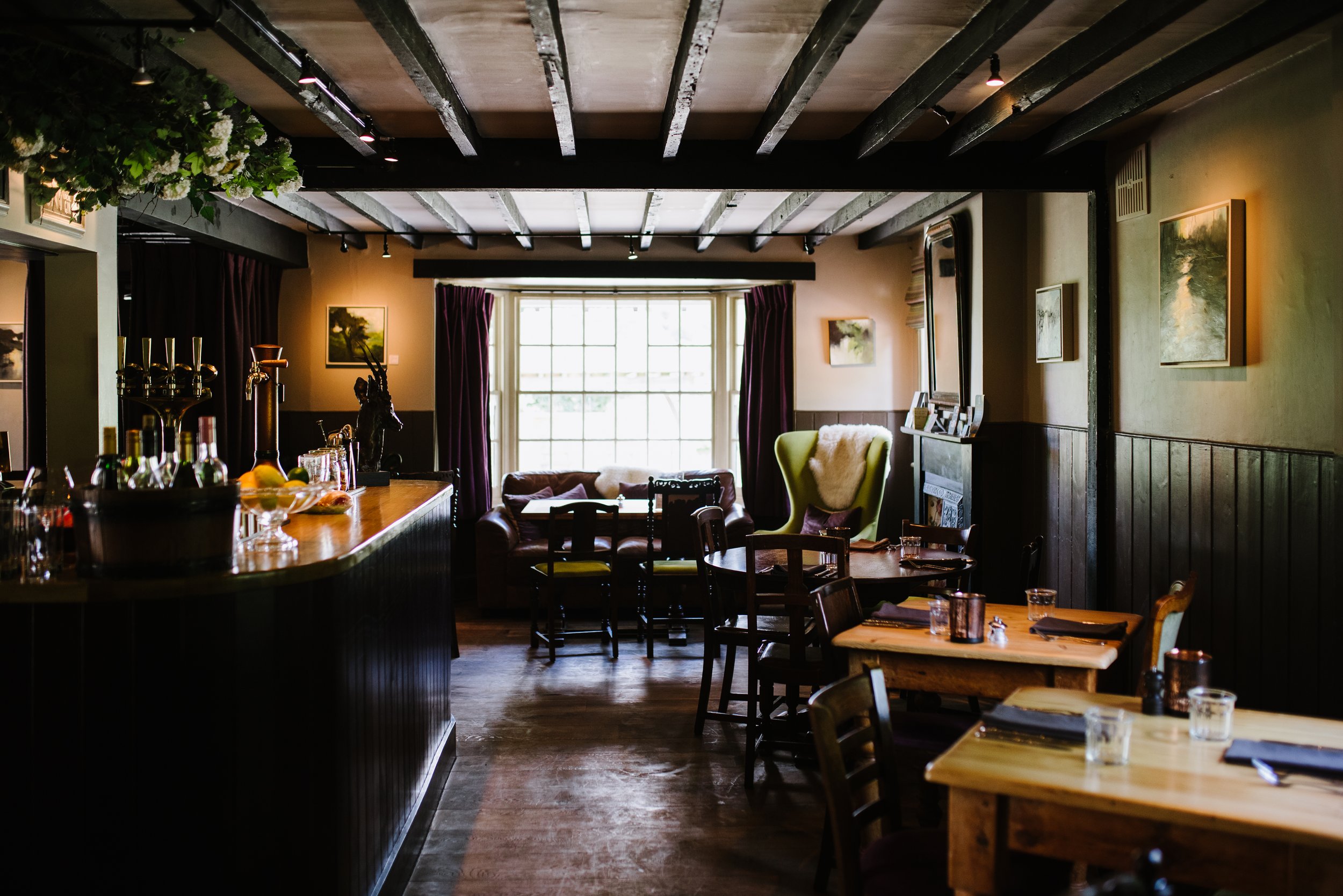 Dining room interior at The Hurstwood.